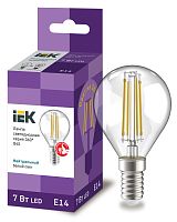 Лампа светодиодная G45 шар прозрачная 7Вт 230В 4000К E14 серия 360° | код LLF-G45-7-230-40-E14-CL | IEK